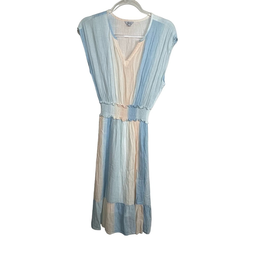 RAILS Ashlyn Sunset Gradient Midi Dress in Multi Water Color Size S
